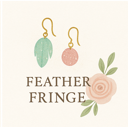 Large Feather Frindge type Earrings