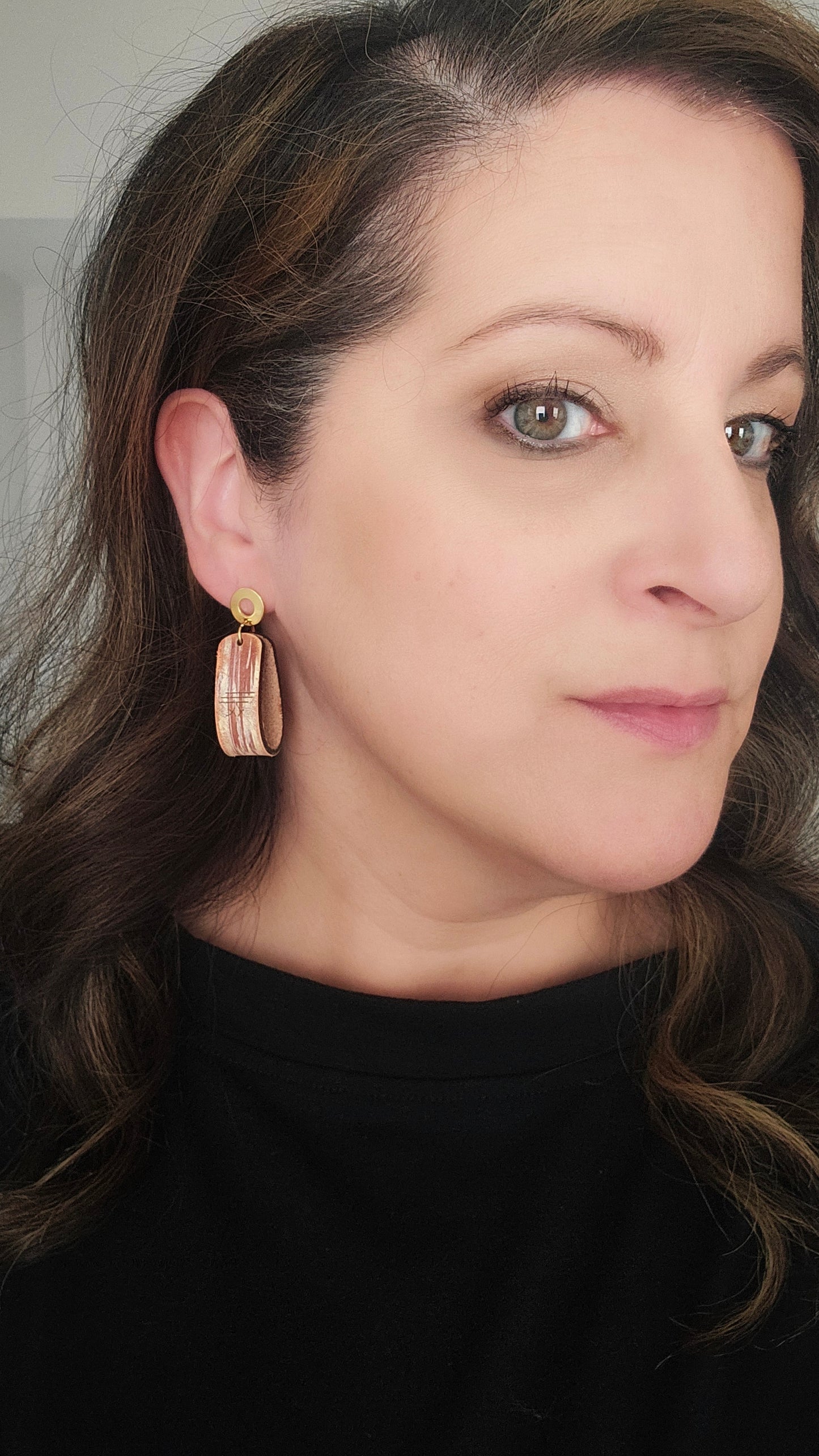 Boho Embossed drop Earring