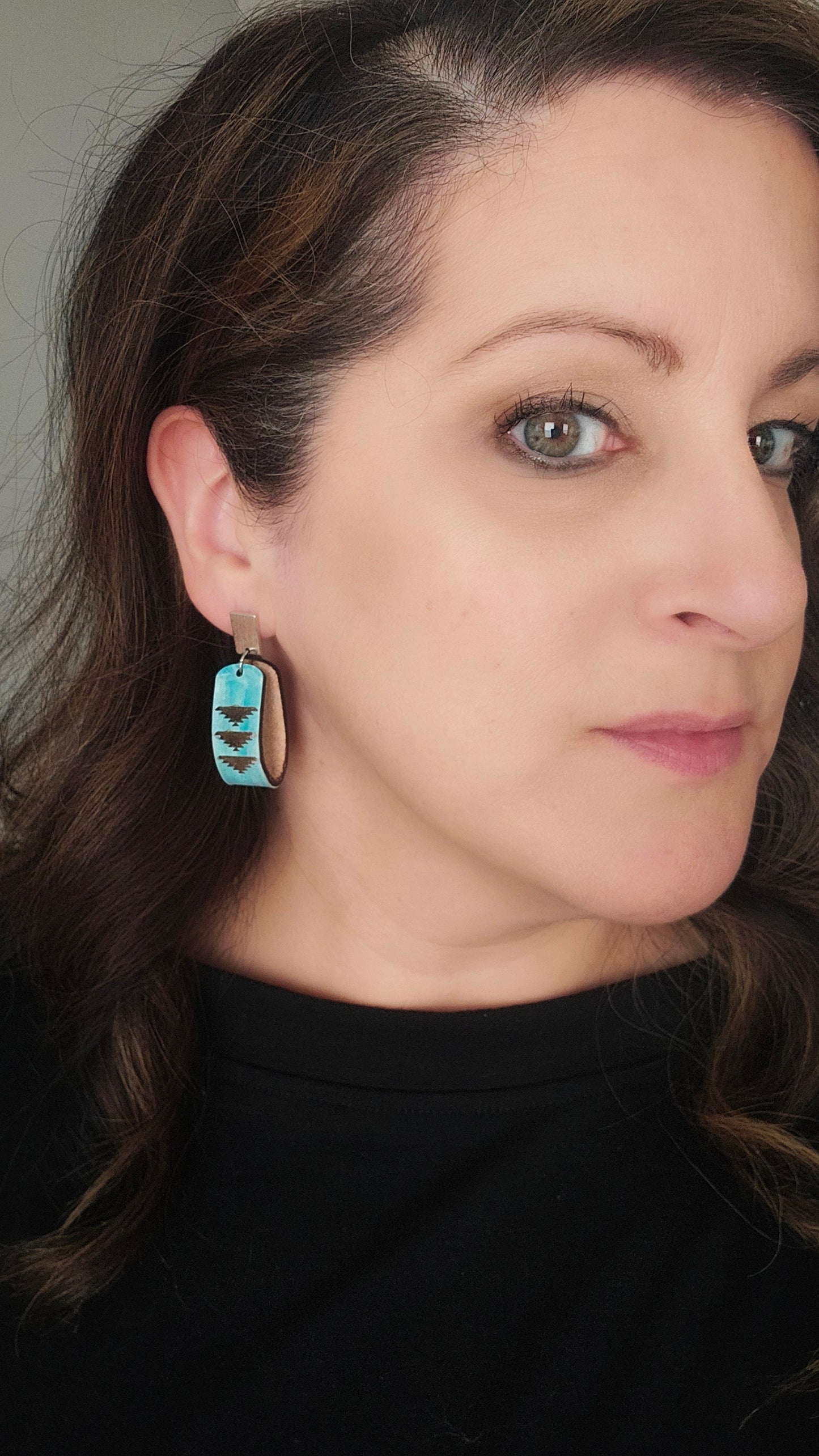 Embossed Leather dangles