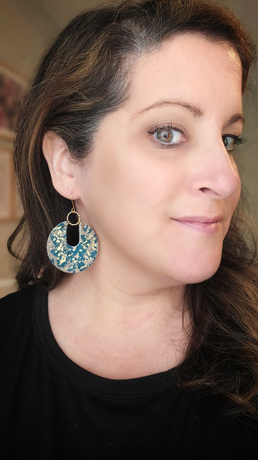 Ray of sunshine embossed Earrings