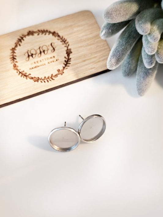 12mm Almond Faux Druzy Studs