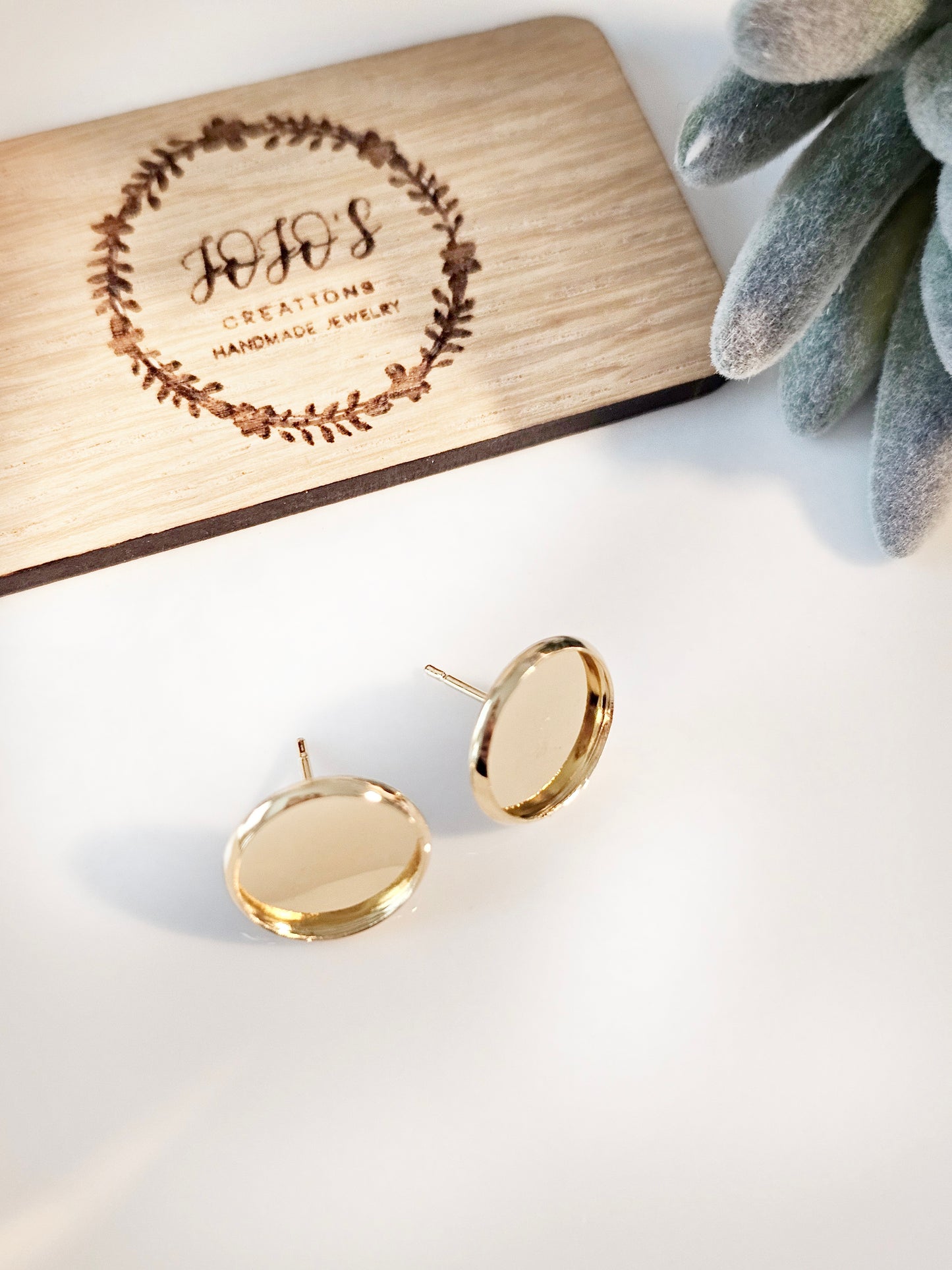 12mm Caramel Faux Druzy Studs