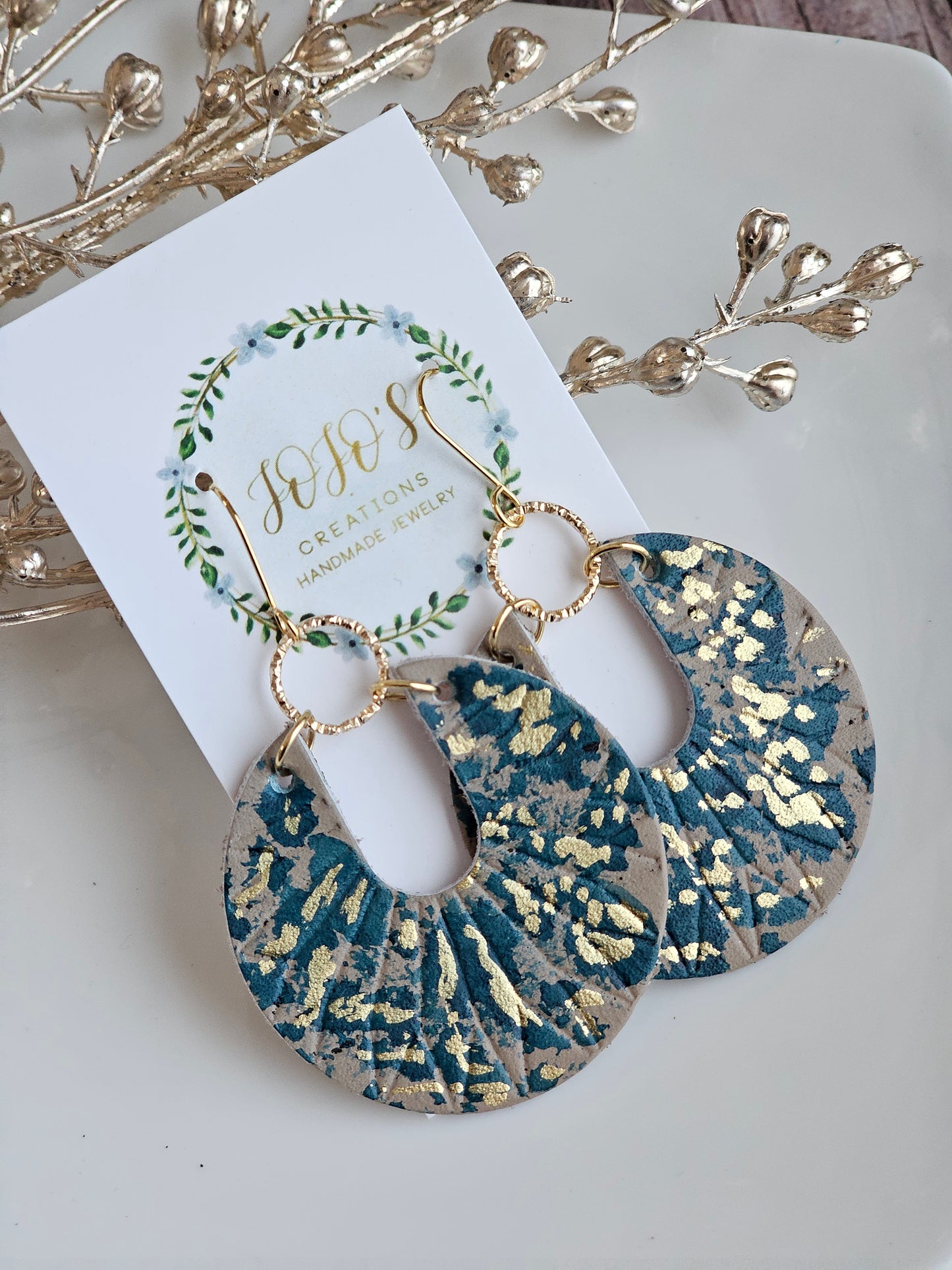 Ray of sunshine embossed Earrings