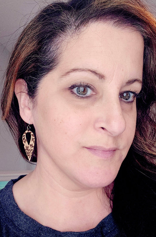 Floral Wood Earrings