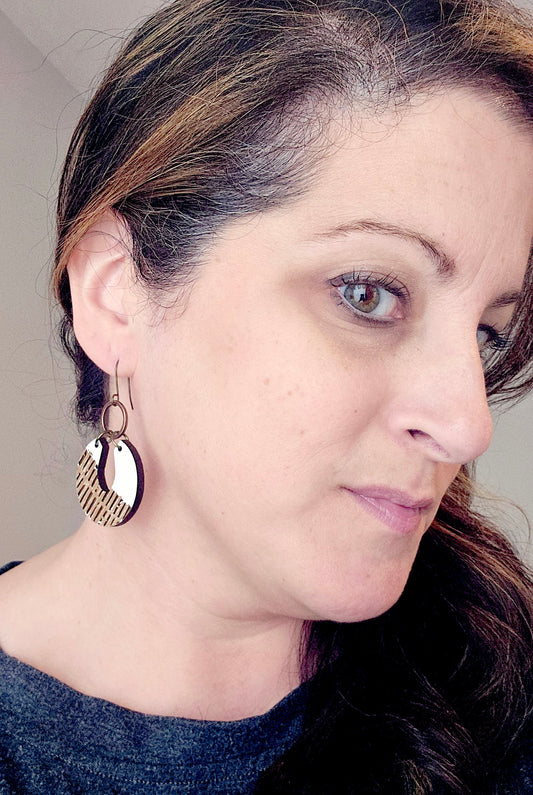 Unique Circle Painted Earring