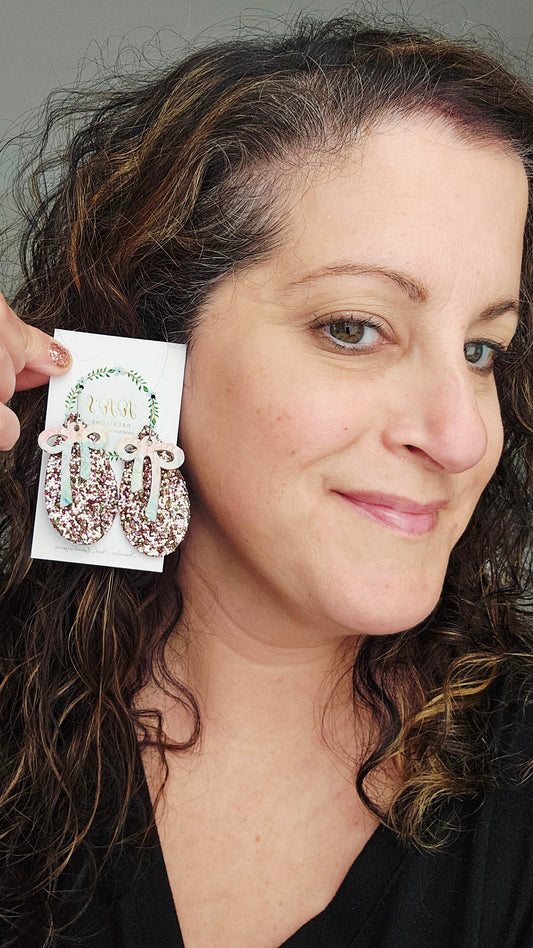 Confetti Party Teardrops w/Bows