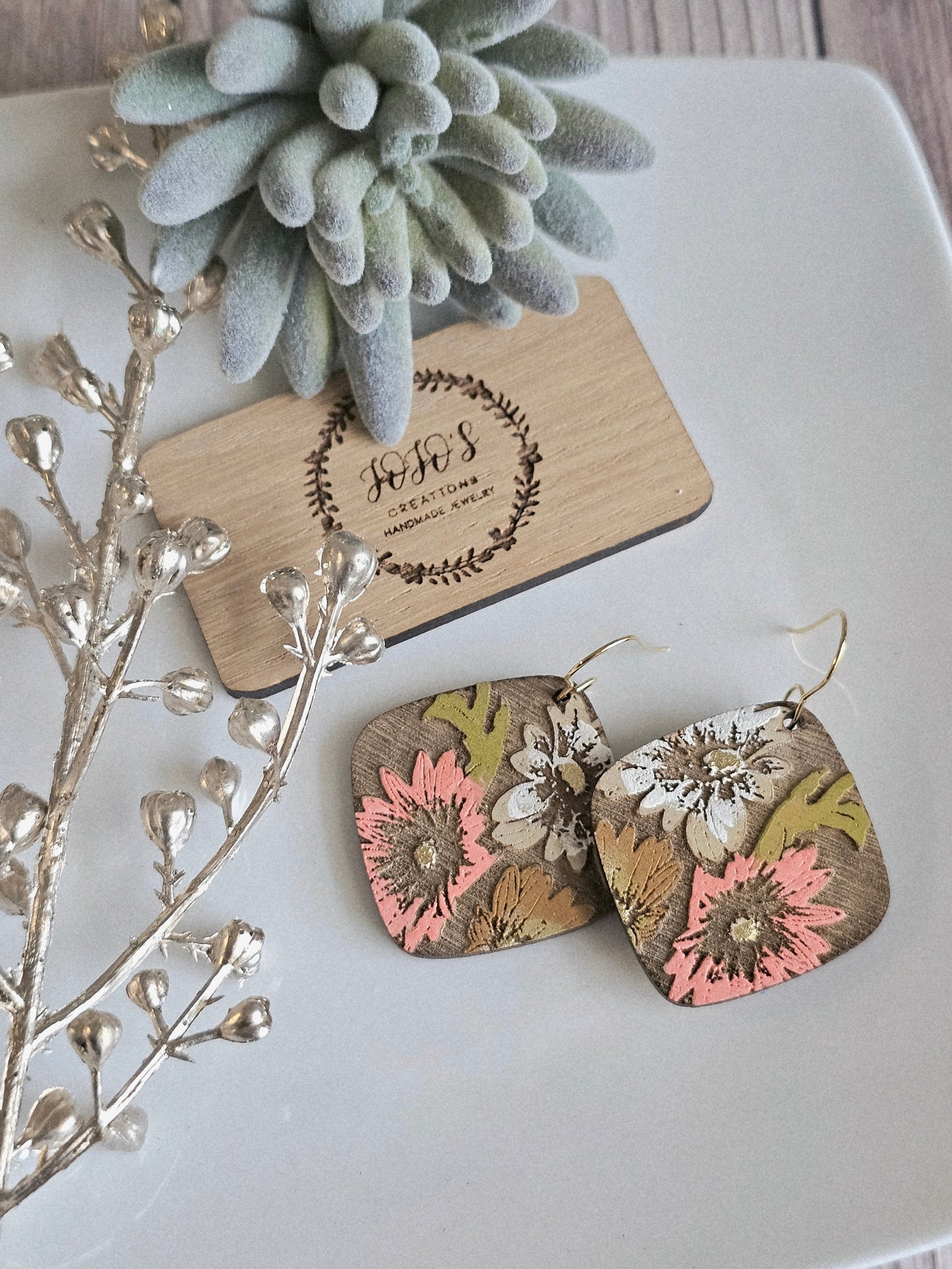 Floral Painted Wood