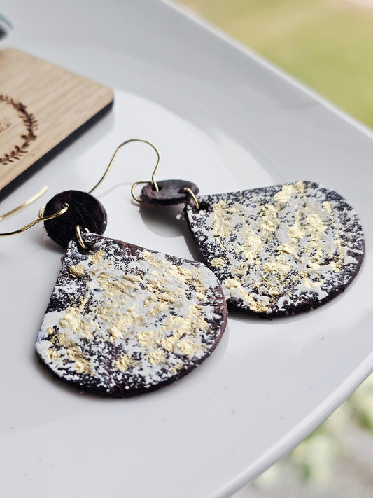 Metallic Leather Earrings