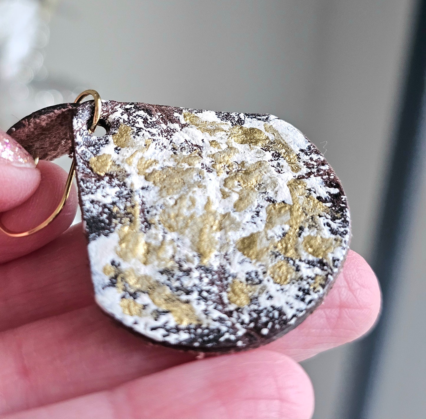 Metallic Leather Earrings