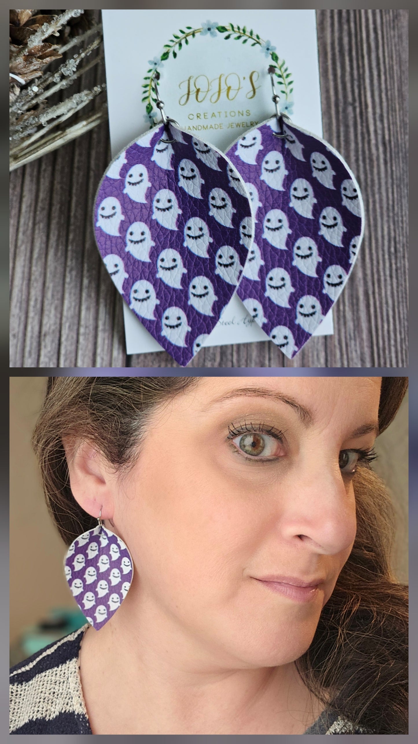 Faux Pinched Ghost Earrings