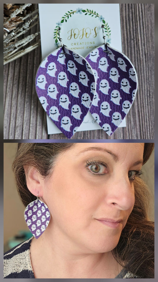 Faux Pinched Ghost Earrings