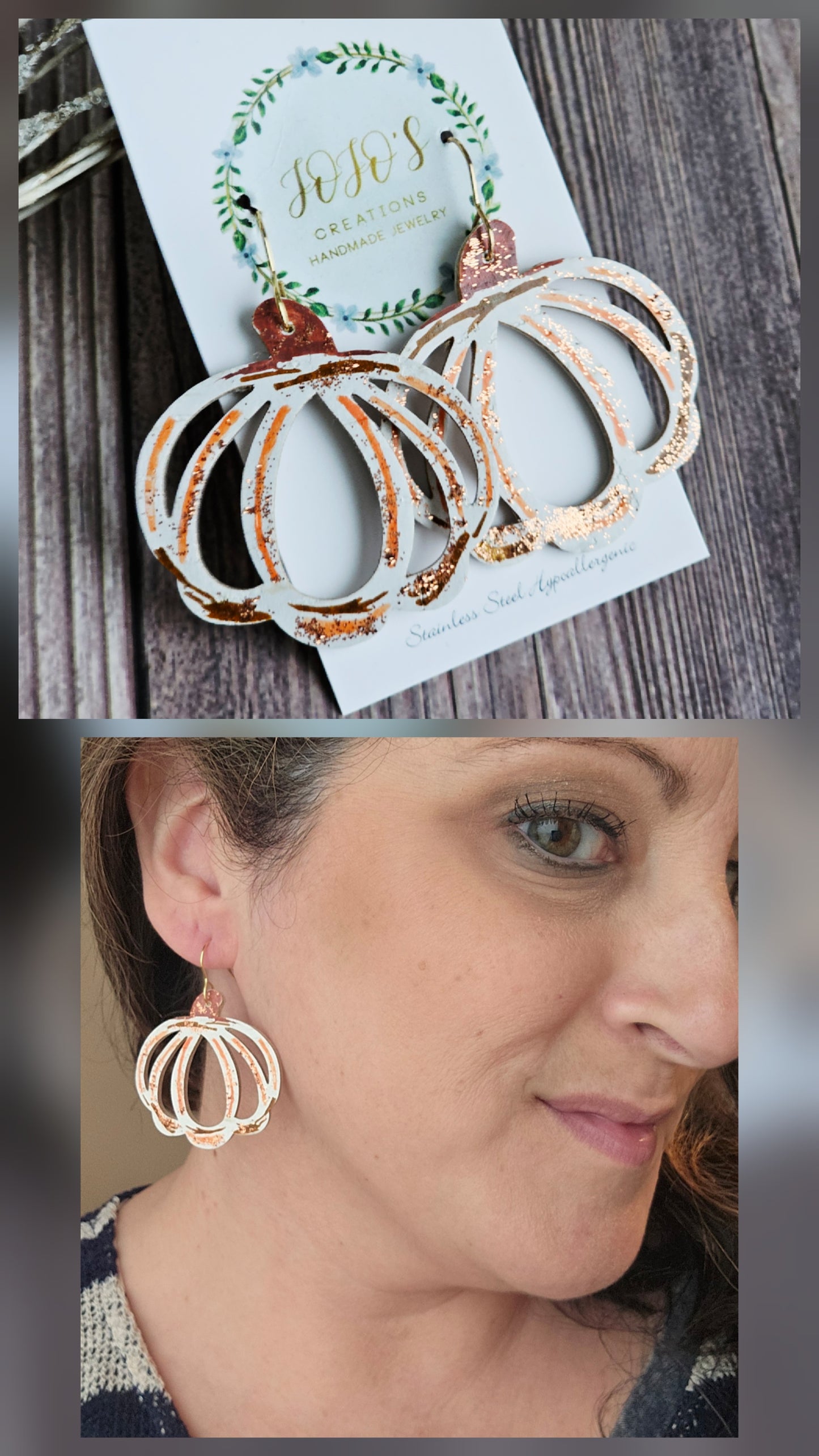 Outlined Painted cork Pumpkins