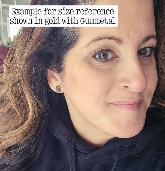 8mm Magenta Purple Blue Faux Druzy Studs