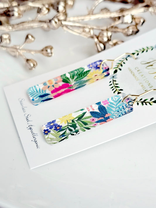 Clear Acrylic Floral Bars