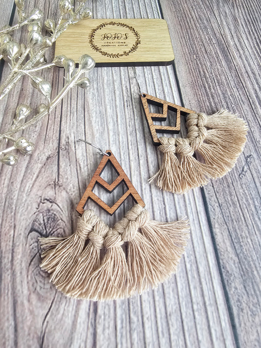 Macrame Taupe Chevron