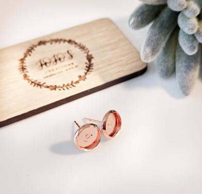 8mm Mint Ice Faux Druzy Studs