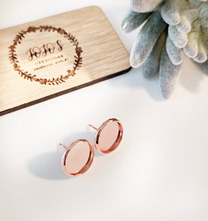 12mm Gray Faux Druzy Studs