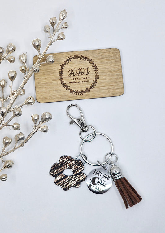 "Love you to the Moon and Back" Keychain