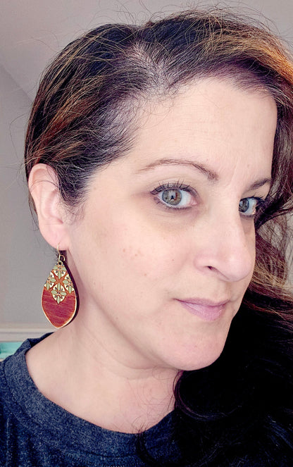 Boho Chic Wood Teardrops