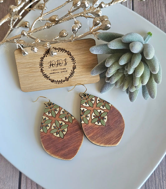 Boho Chic Wood Teardrops