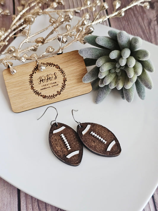 Wood Painted Footballs