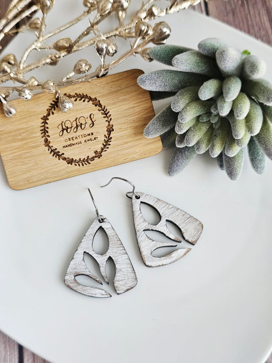 Unique Wood Painted Earring