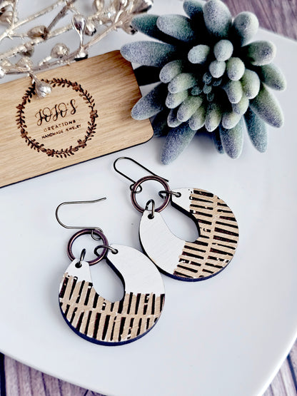 Unique Circle Painted Earring