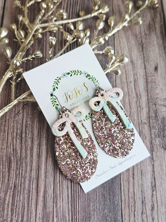 Confetti Party Teardrops w/Bows