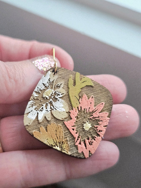Floral Painted Wood