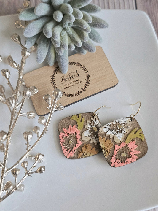Floral Painted Wood