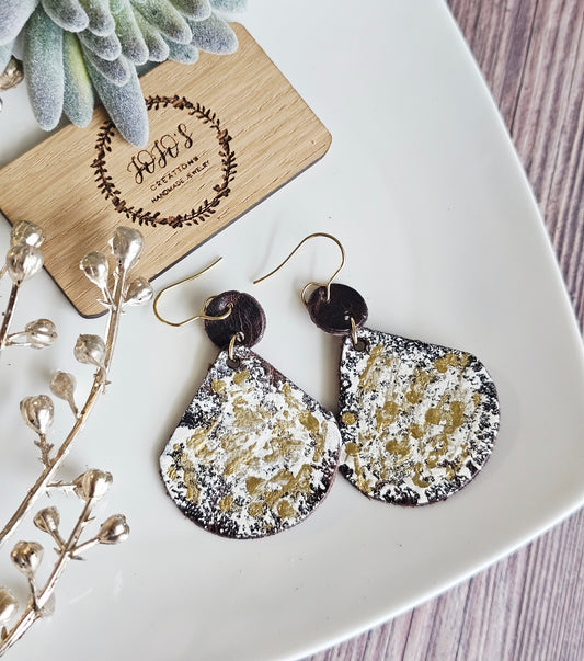 Metallic Leather Earrings