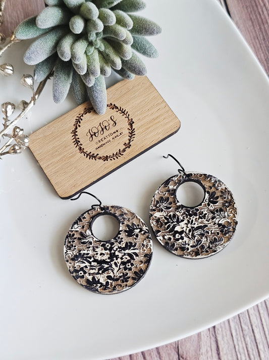 Rustic Floral (Wood) Earrings