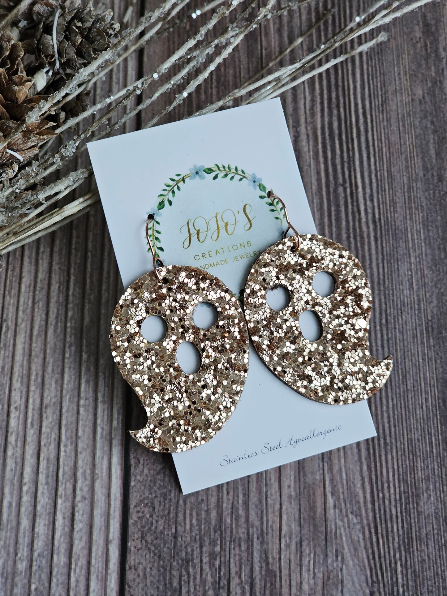 Glitter Rose Gold Ghosts