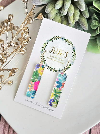 Clear Acrylic Floral Bars