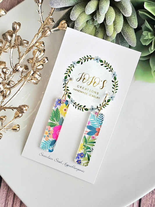 Clear Acrylic Floral Bars