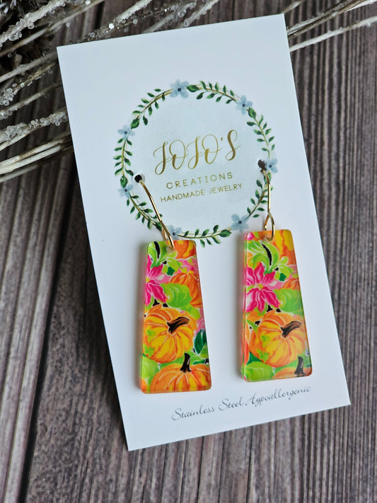 Acrylic floral Pumpkins