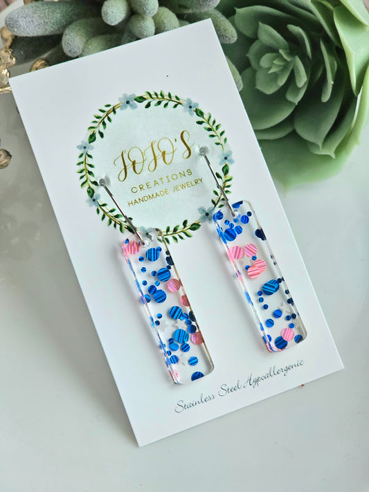 Pink/blue confetti bars