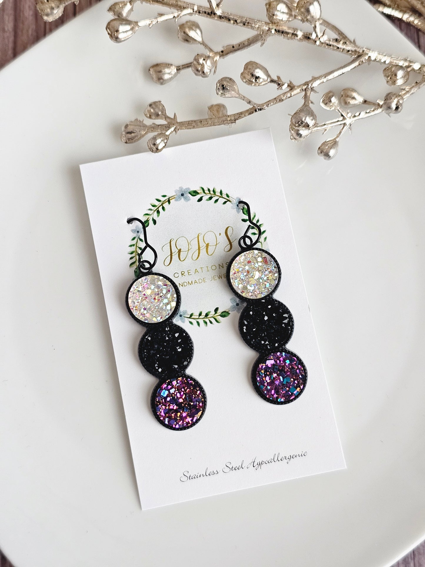 Druzy Dangles