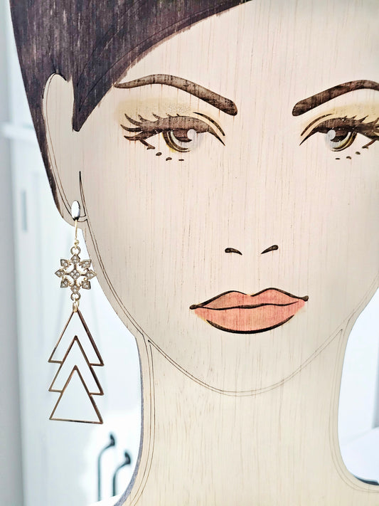 Gold Brass Tree with Snowflake Topper