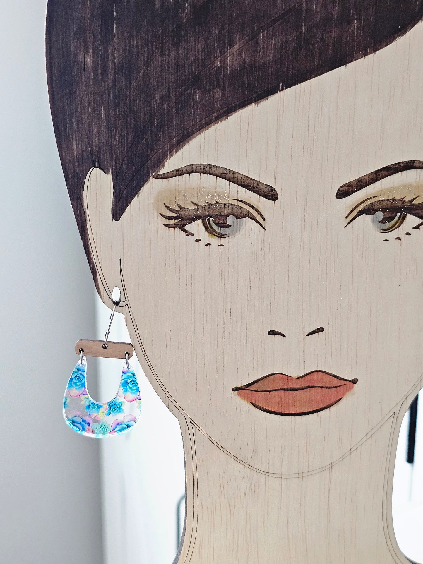 Acrylic Succulent Earrings